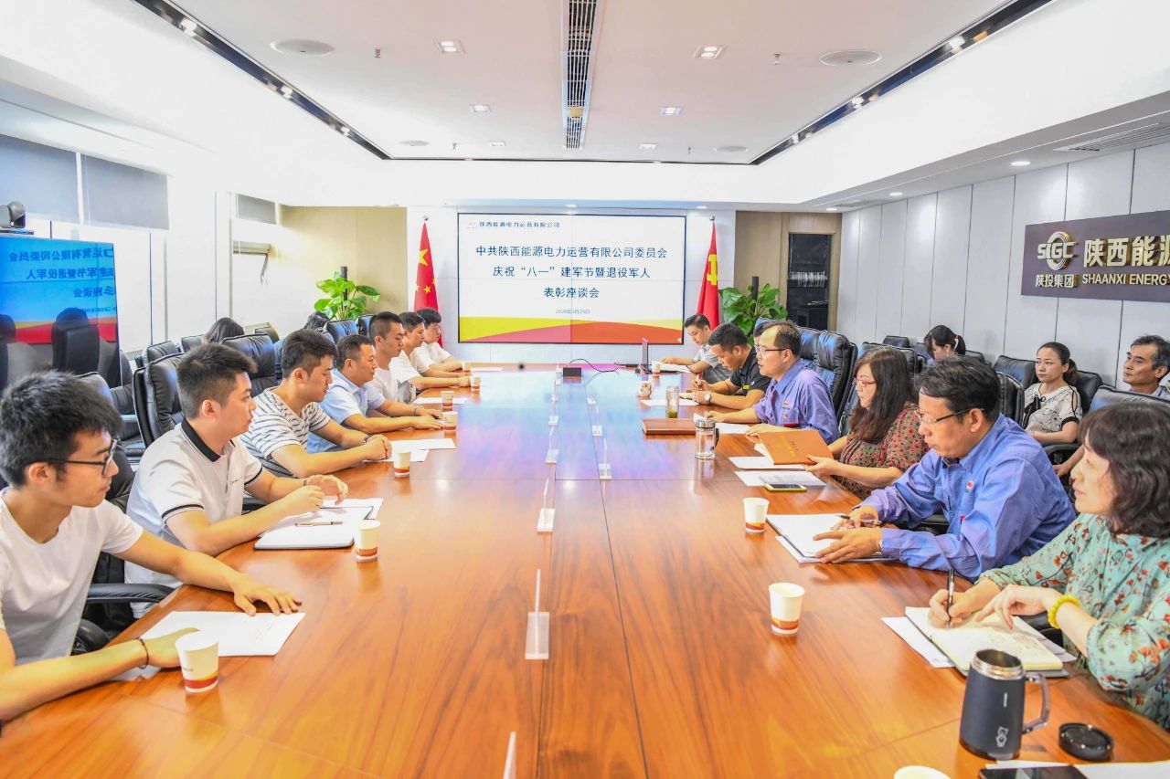 陜投集團電力運營公司召開慶?！鞍艘弧苯ㄜ姽?jié)暨退役軍人表彰座談會