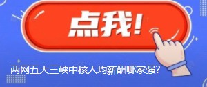 國網(wǎng)南網(wǎng)華能大唐國家能源三峽中核人均薪酬哪家強(qiáng)？