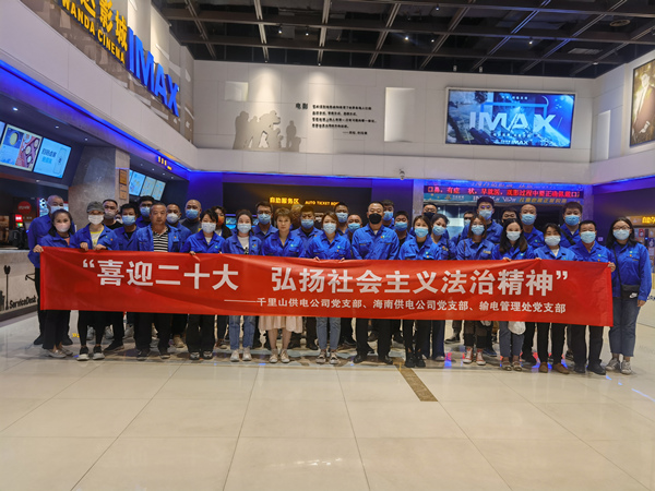 烏海供電公司多家黨支部聯(lián)合開展“喜迎二十大，弘揚(yáng)社會主義法治精神”主題觀影活動