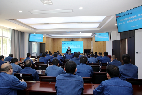 陜煤石電公司召開2022年合理化建議、技術(shù)成果發(fā)布會暨班組建設(shè)表彰會