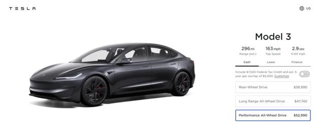 新款Model 3發(fā)布，約38萬(wàn)元!特斯拉最新“成績(jī)單”公布!