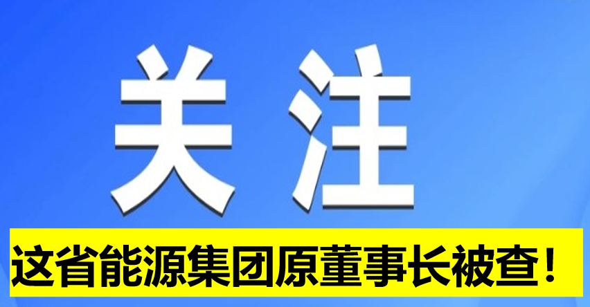 這省能源集團(tuán)原董事長(zhǎng)被查！