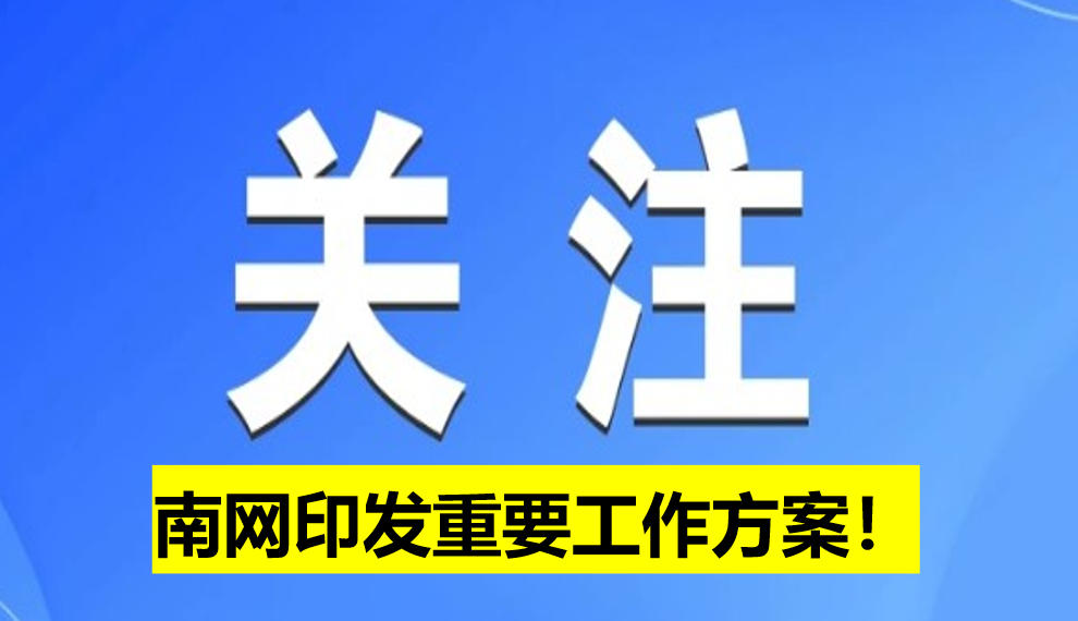 南網(wǎng)印發(fā)重要工作方案！